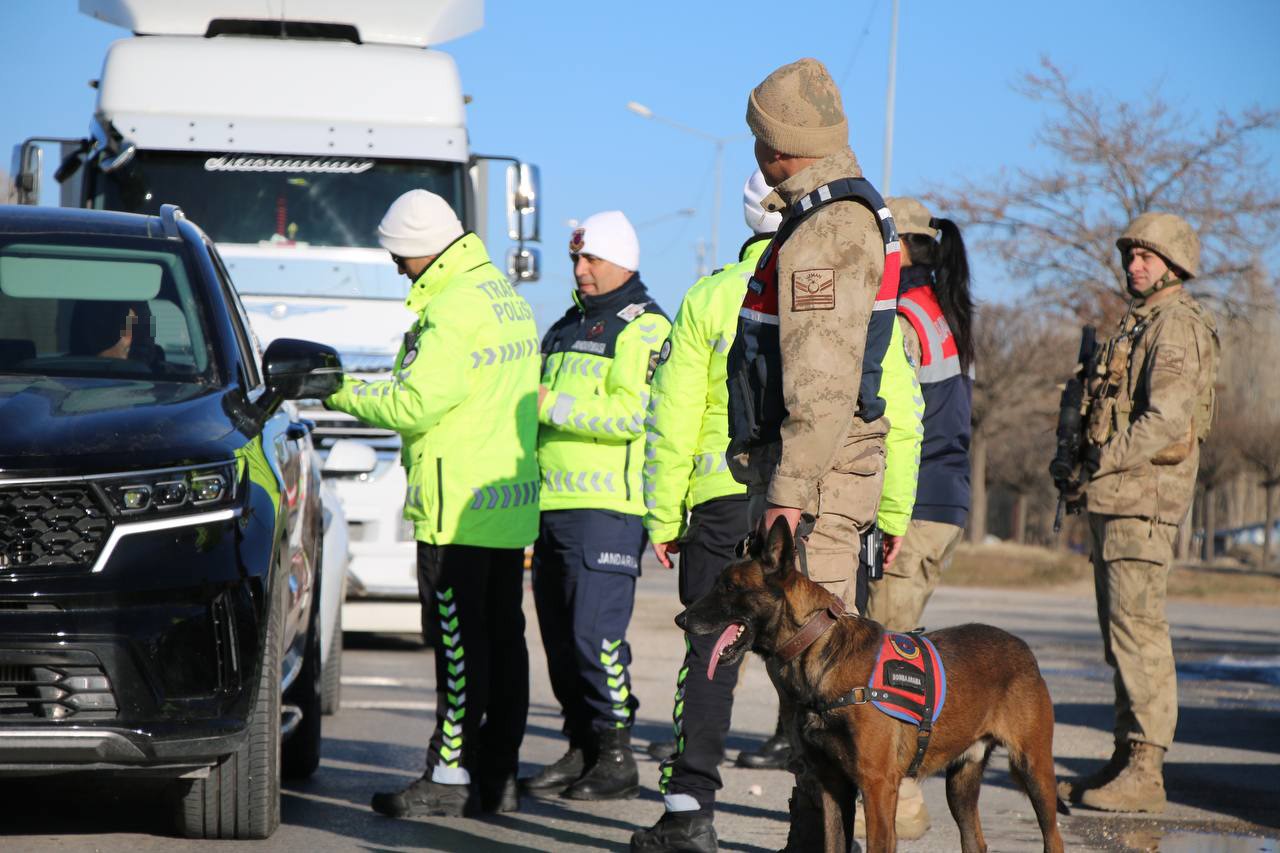 Erciş’te jandarma ve polisten eş zamanlı denetim