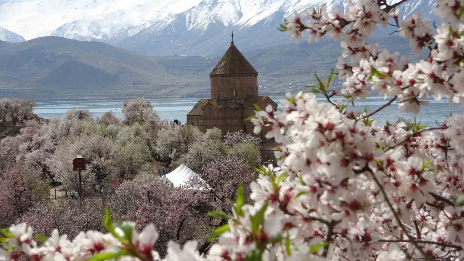 Akdamar Adası Badem Çiçeği Festivali’yle şenlendi