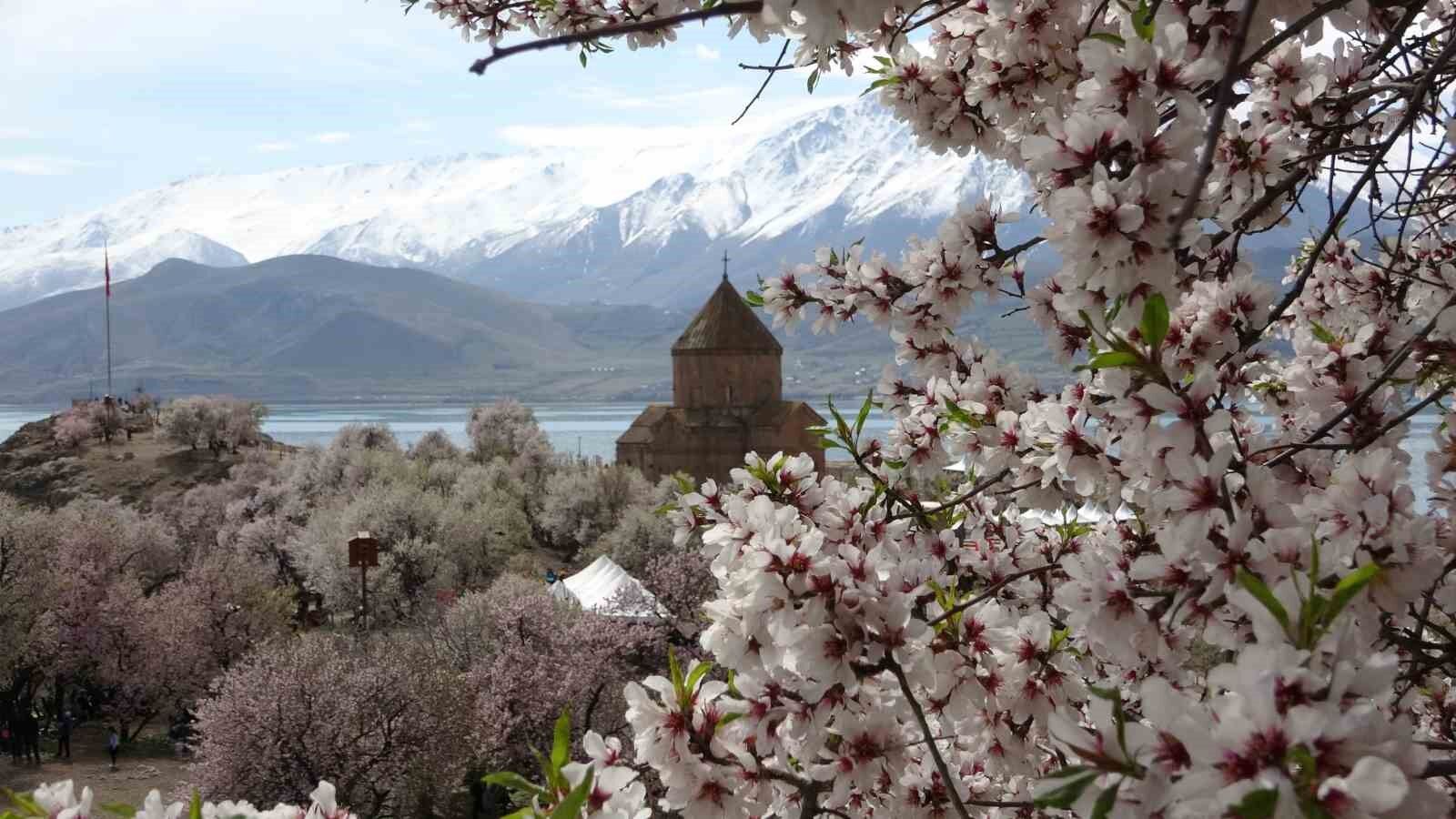 Akdamar Adası Badem Çiçeği Festivali’yle şenlendi