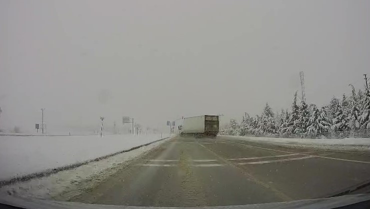 Amasya’da yürekleri ağza getiren anlar kamerada