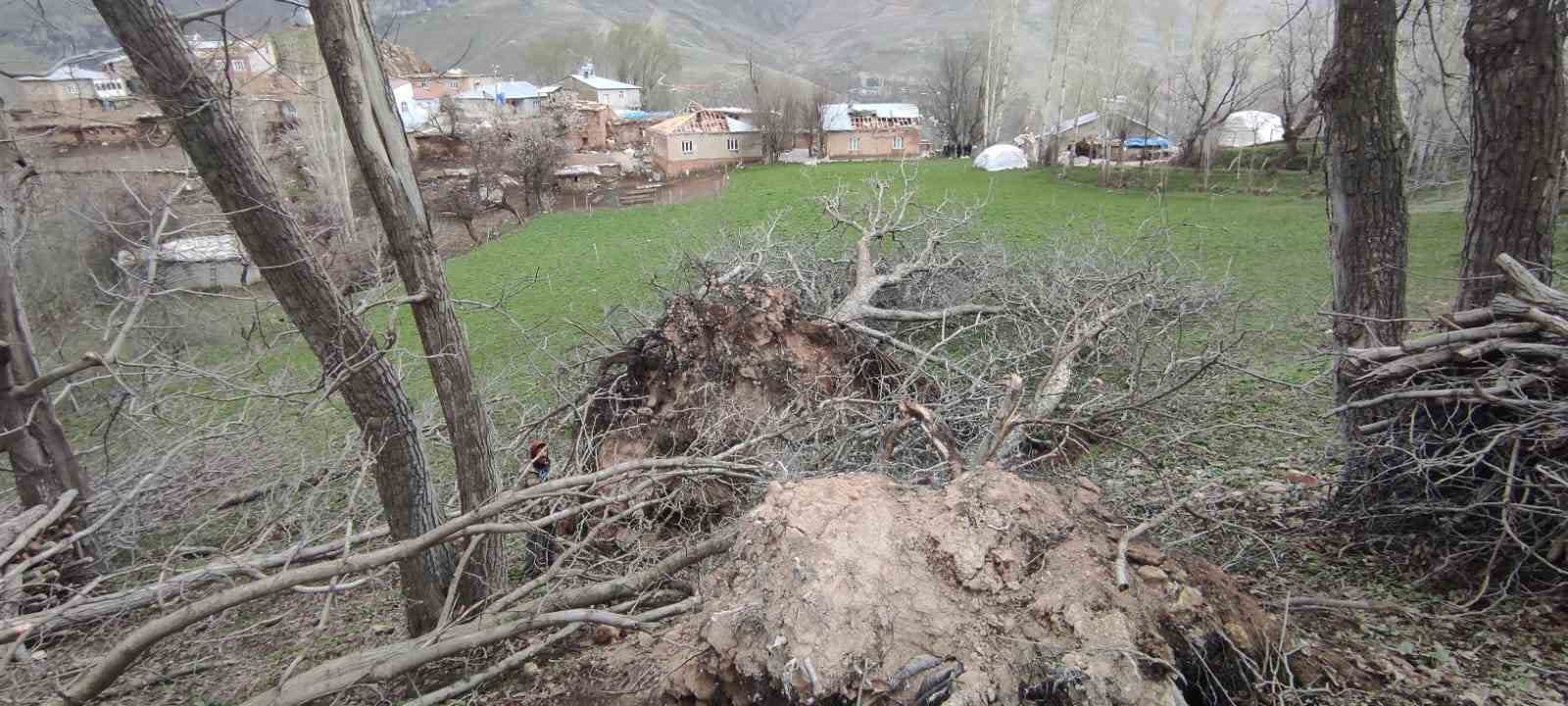 Çatak’ta fırtına hasara neden oldu