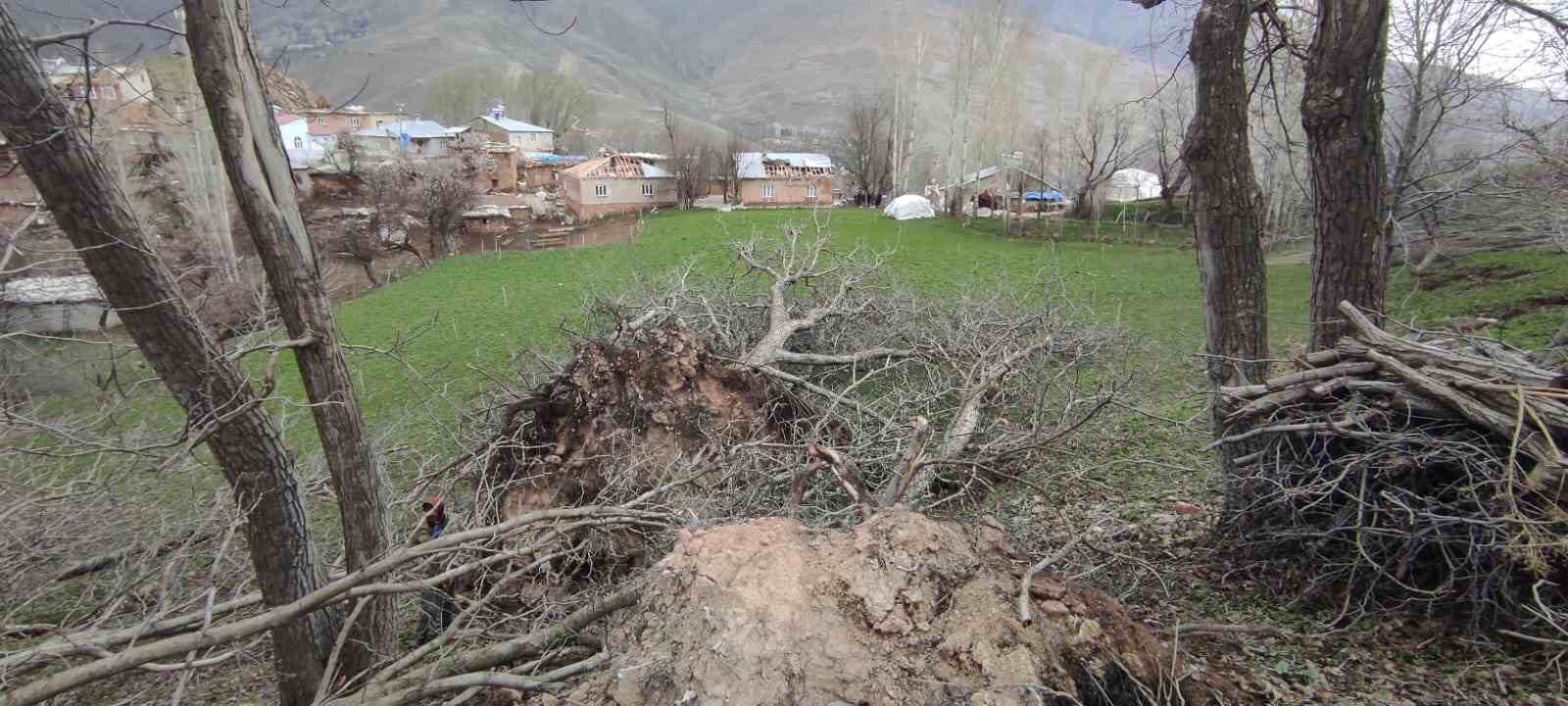 Çatak’ta fırtına hasara neden oldu