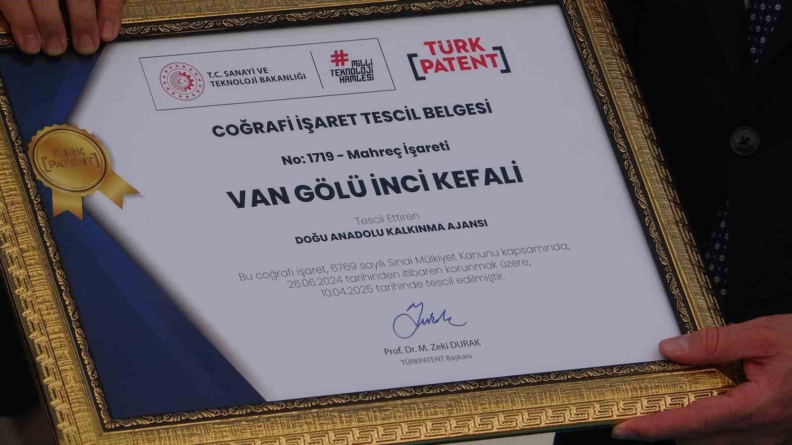 Van Gölü’nün ’incisi’ tescillendi