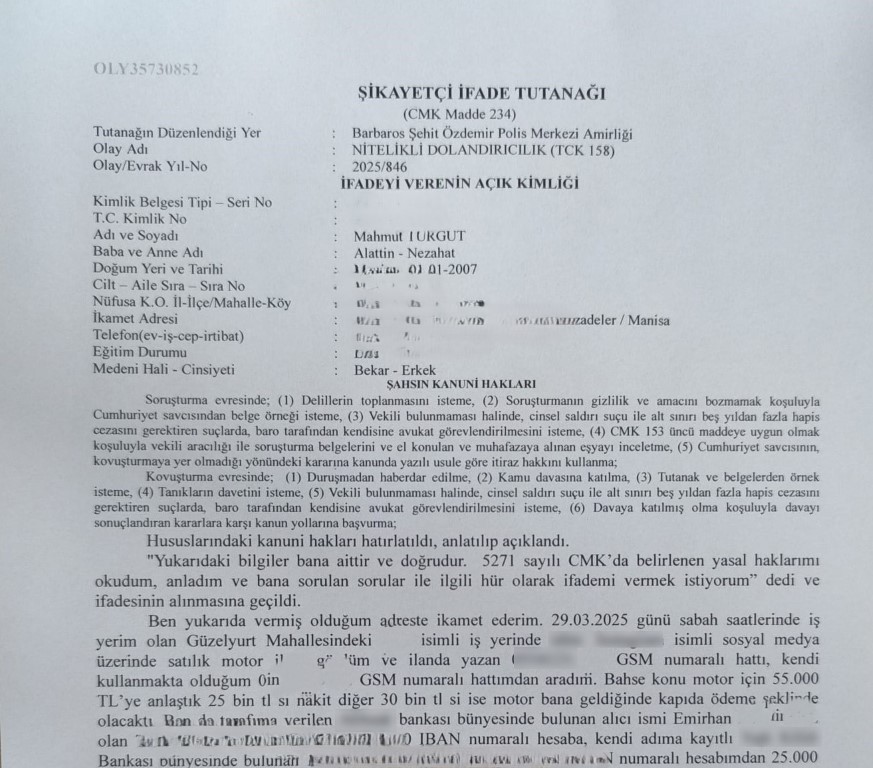 Sadece parasını değil hayallerini de çaldırdı