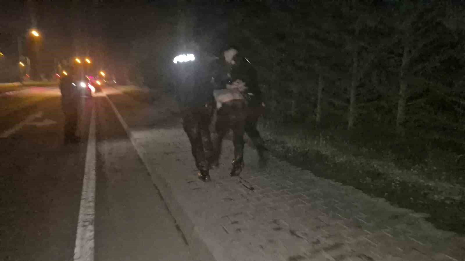 Kimlik kontrolü sırasında kaçtı, peşinden koşan polislerle beraber bataklığa düştü