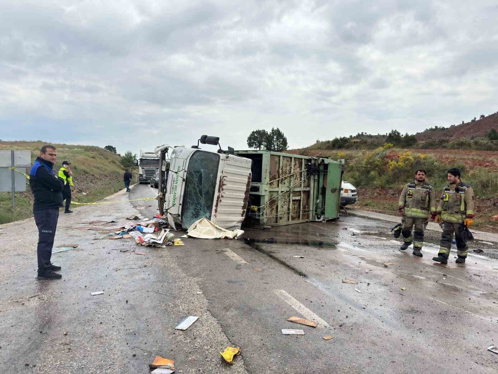 Ankara’da belediye kamyonu kontrolden çıktı: 1 ölü, 1 yaralı