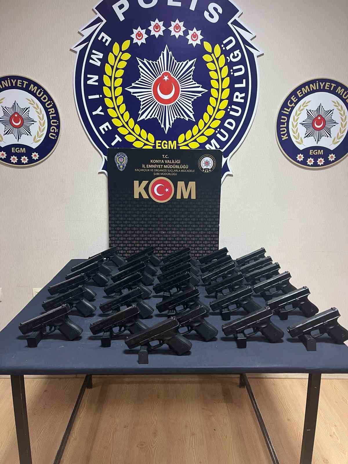 Konya’da silah kaçakçılarına darbe: 5 gözaltı