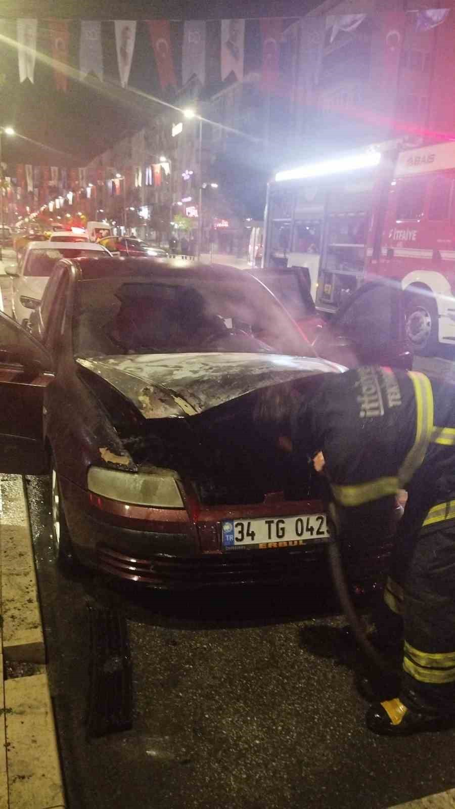 Kontağı çevirir çevirmez otomobil yanmaya başladı