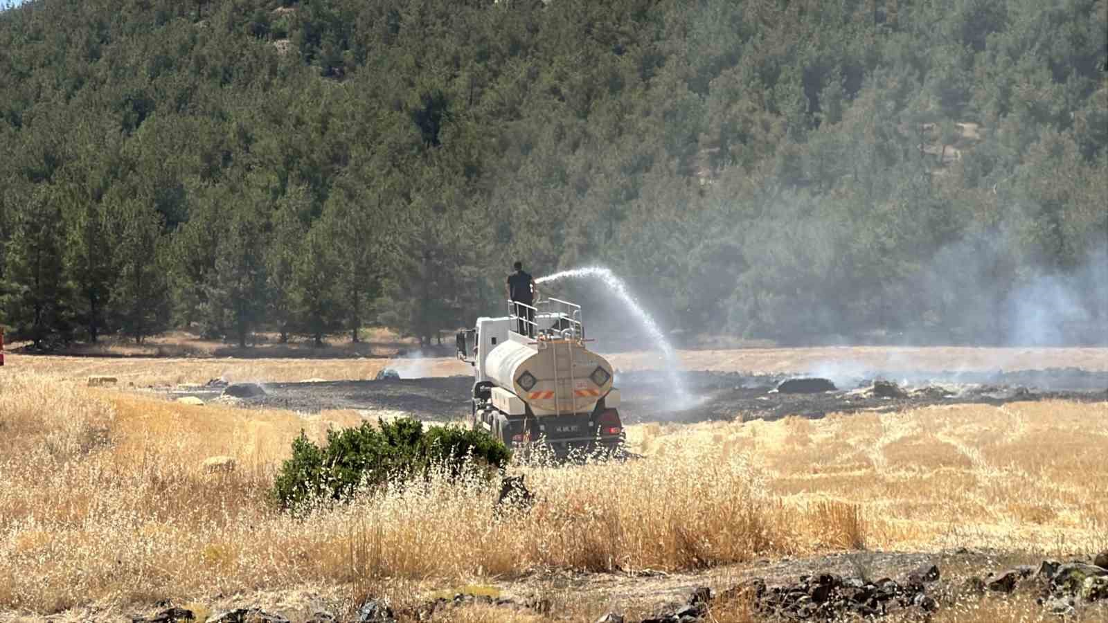 Yakılan anız, orman yangınına neden oldu: Müdahale sürüyor