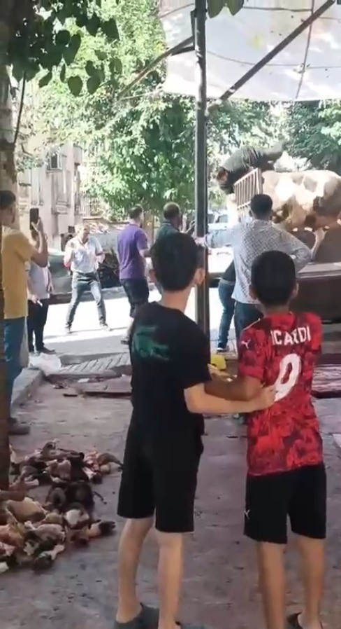 Kızgın boğa kasaba hayatının kabusunu yaşattı