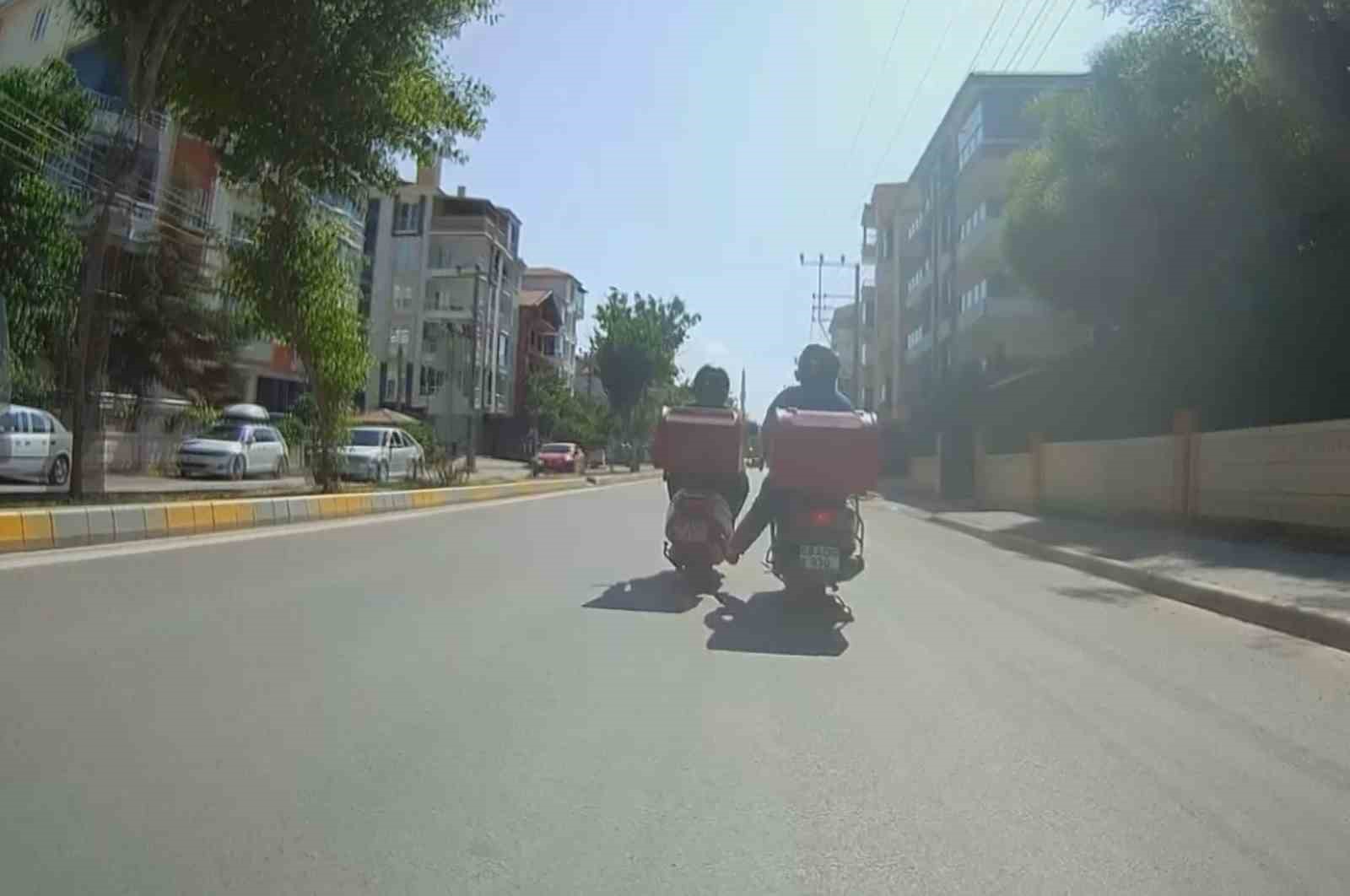 Kuryelerin tehlikeli yolculuğu yürekleri ağza getirdi