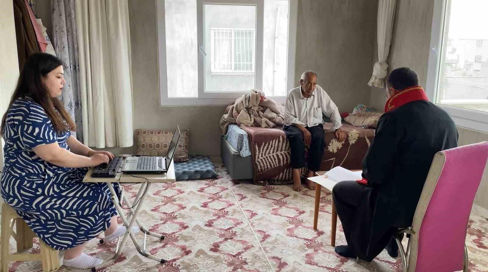 Müştekinin ifadesi için ’Evde Adalet Hizmeti’ uygulamasıyla evde mahkeme kuruldu