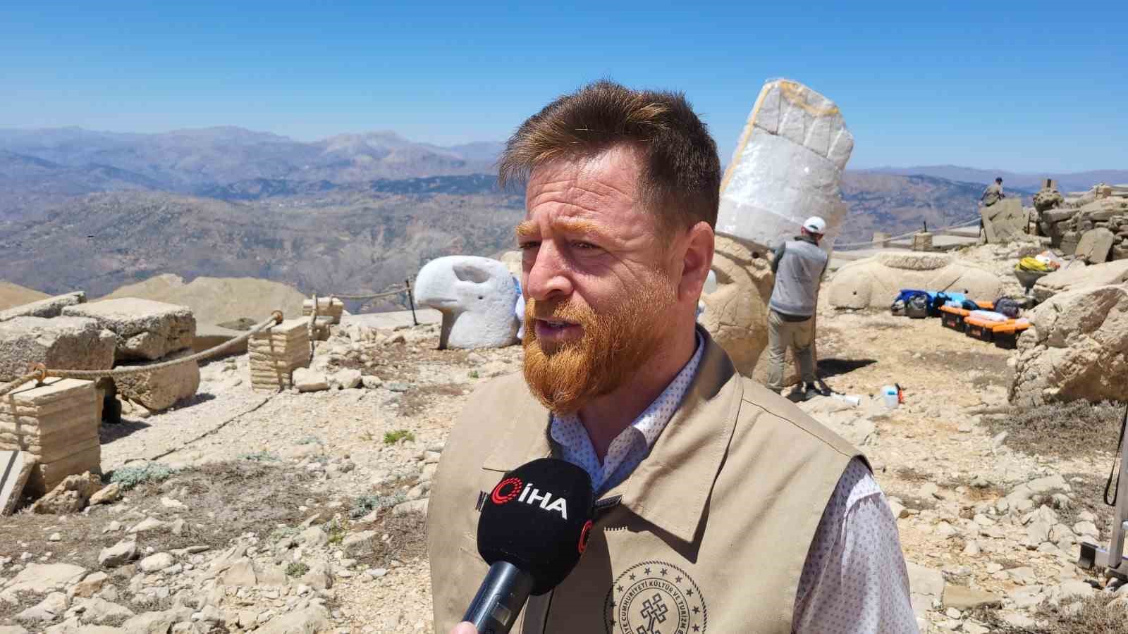 Nemrut Dağı’ndaki heykellere nano kireç enjekte edildi