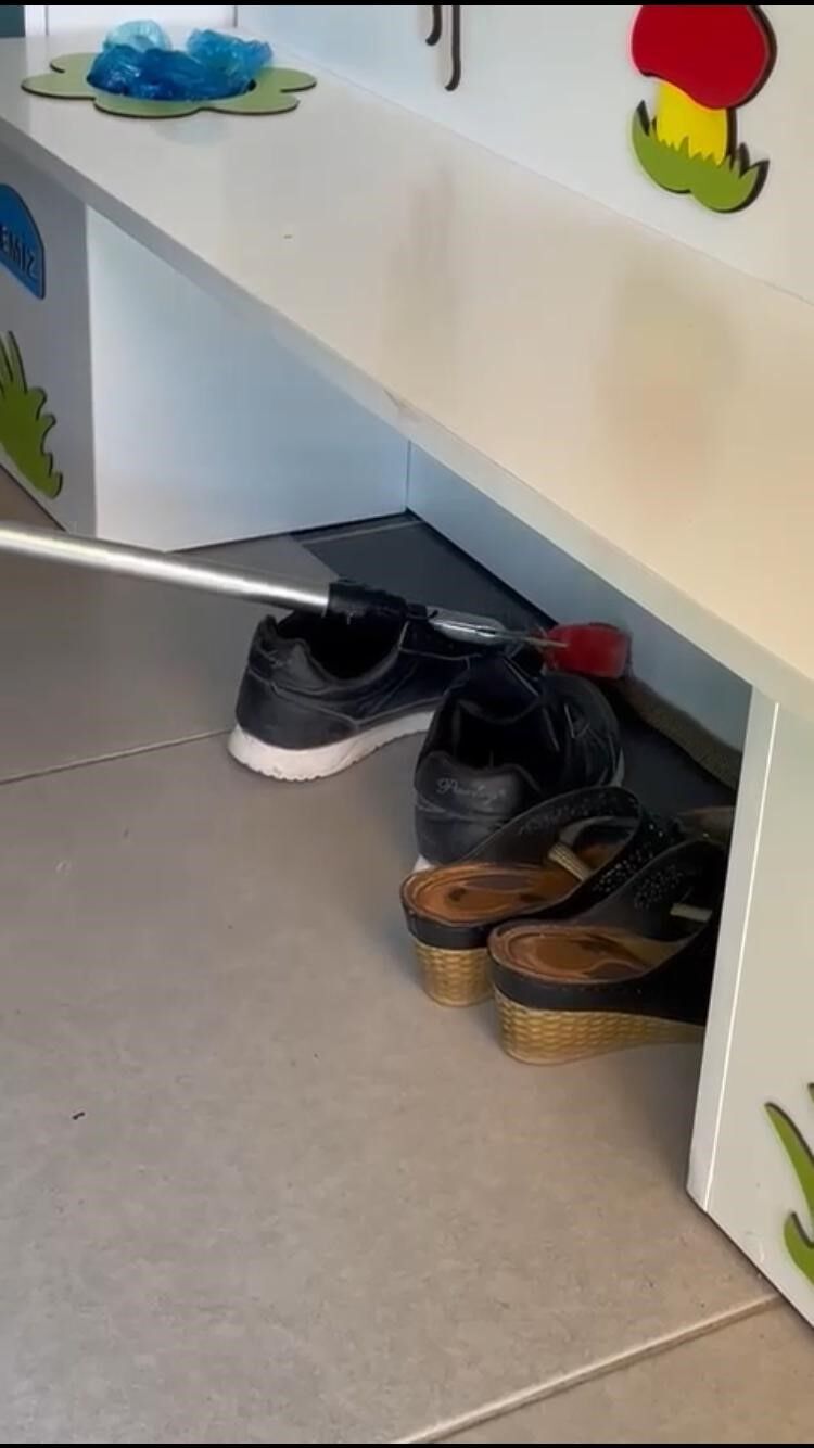 Ayakkabılıktan çıkan yılan paniğe neden oldu