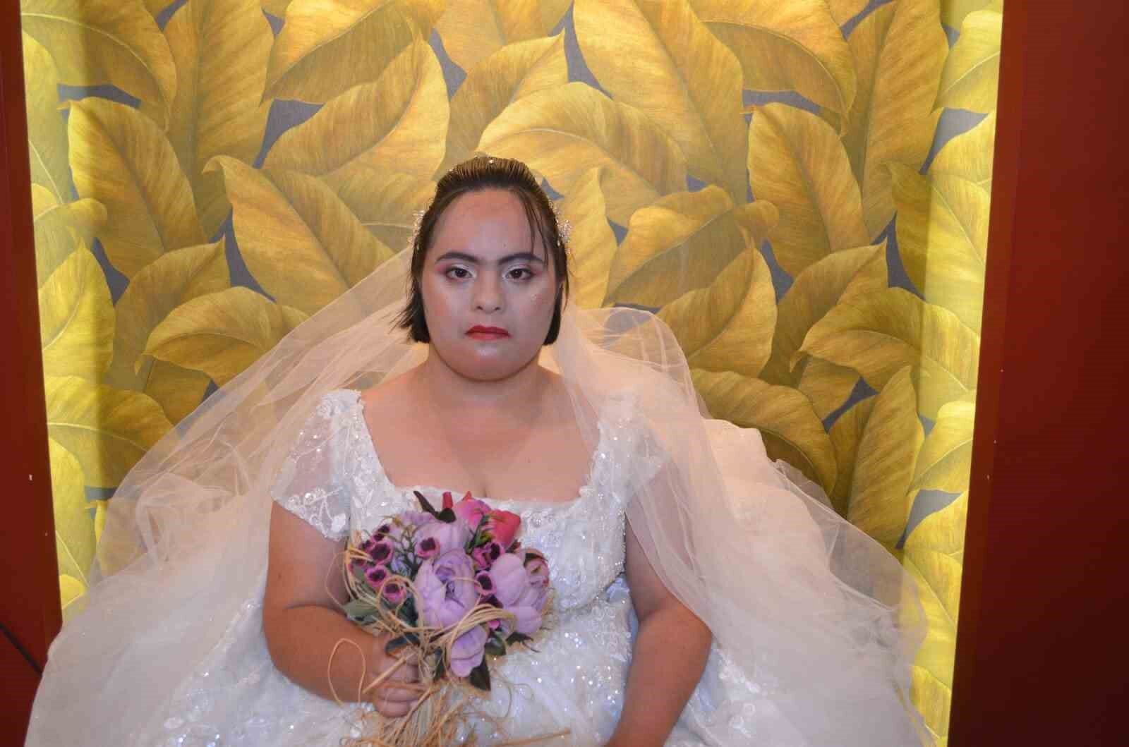 Down sendromlu Nisan Nur’un gelinlik hayali gerçek oldu