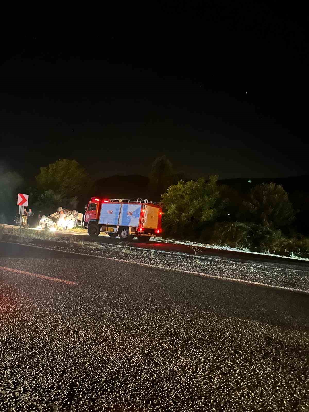 Çaycuma’da direksiyon hakimiyetini kaybeden otomobil takla attı: 1 yaralı