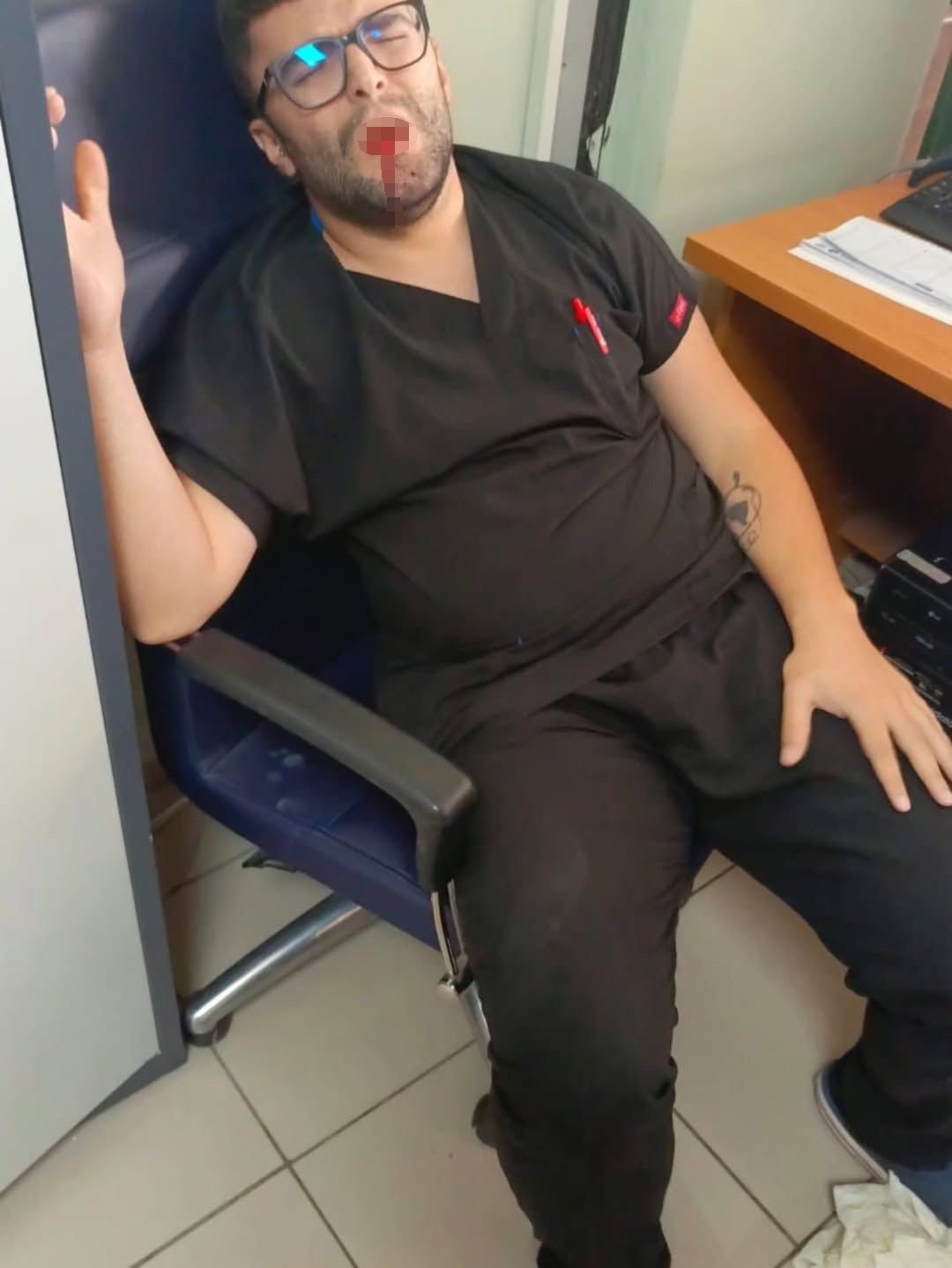 Tansiyon ölçme tartışmasında yumruklanan hemşire yaralandı