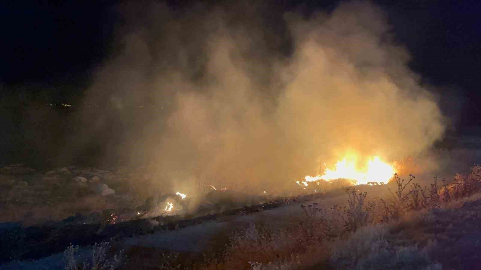 Erciş’te anız yangını