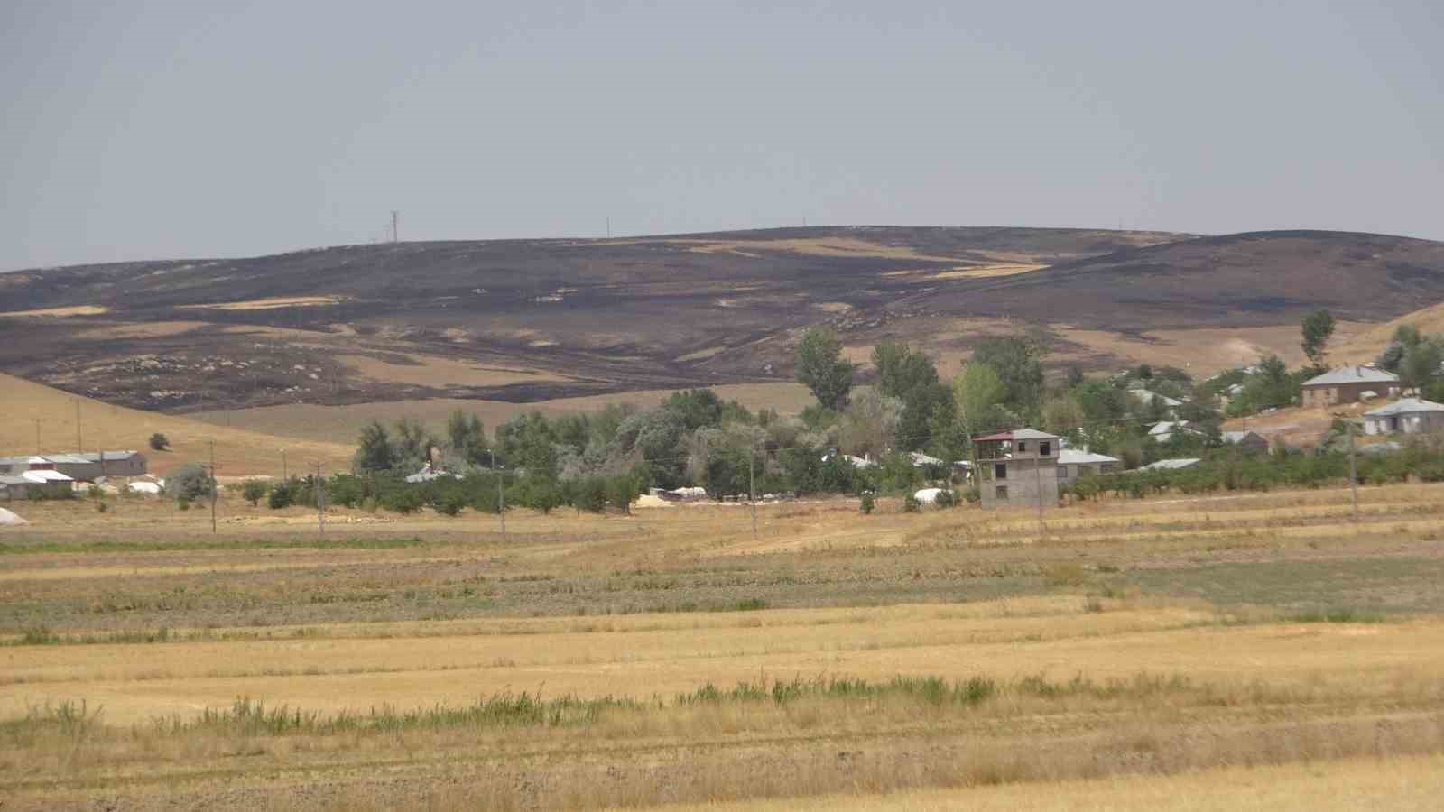 Van’da kuru ot yangını: Yüzlerce dönüm arazi kül oldu