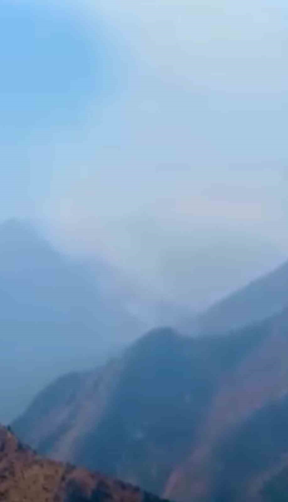 Yüksekova Dağlıca köyünde orman yangını