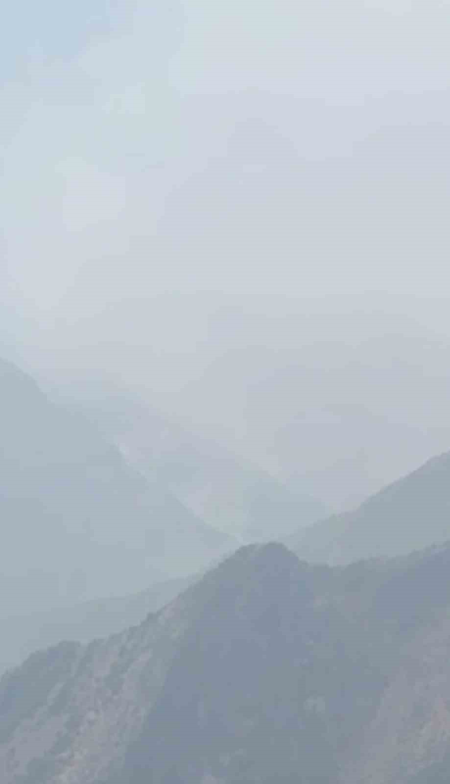 Yüksekova Dağlıca köyünde orman yangını