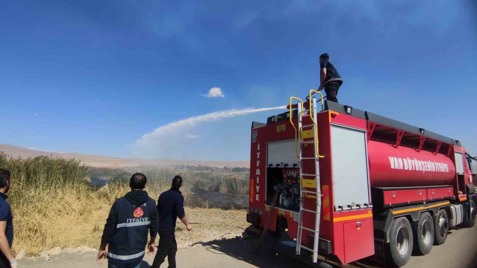 Göçmen kuşların yuvası alevlere teslim oldu