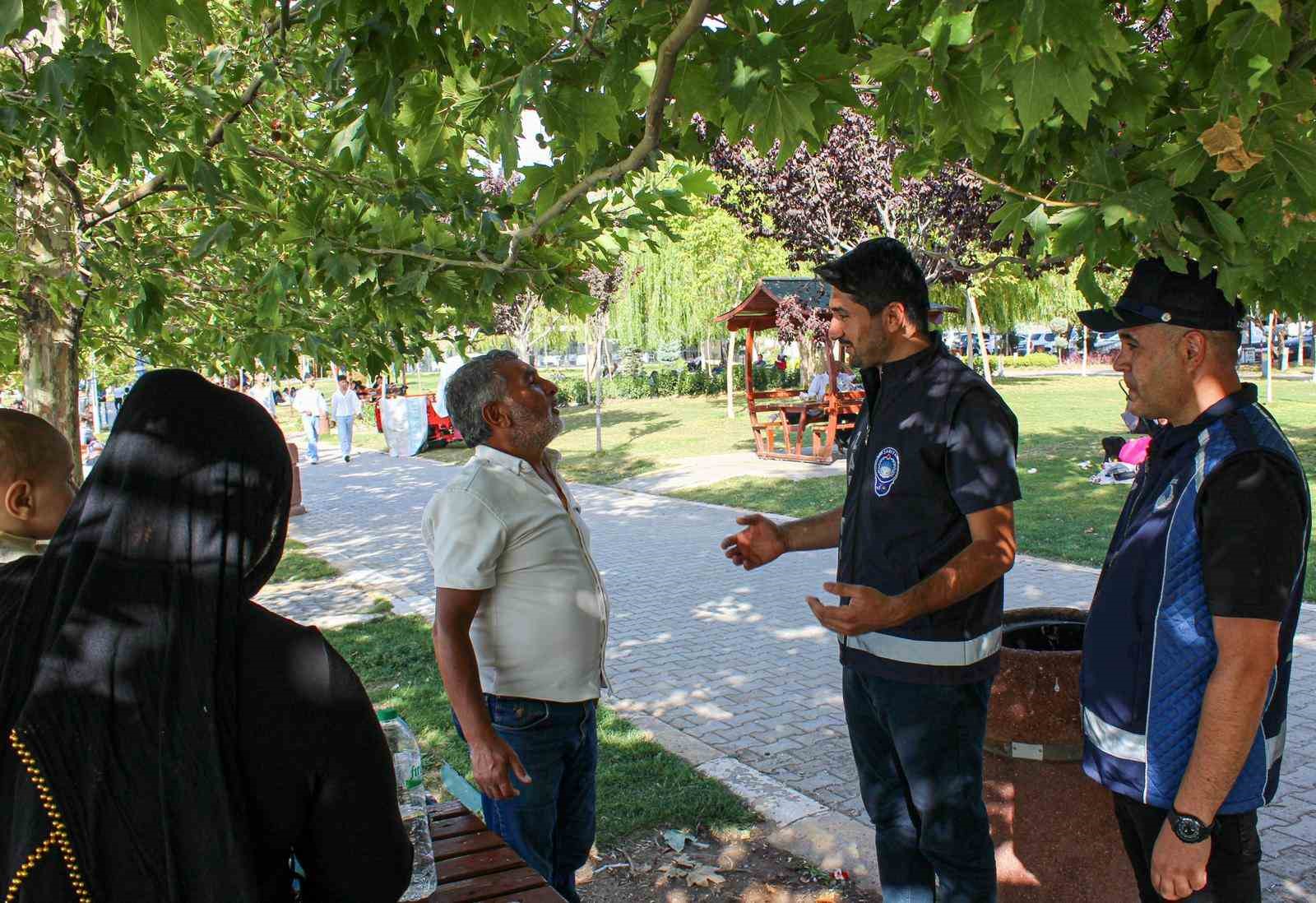 Zabıta ekiplerinden hafta sonu piknikçilerine çöp denetimi