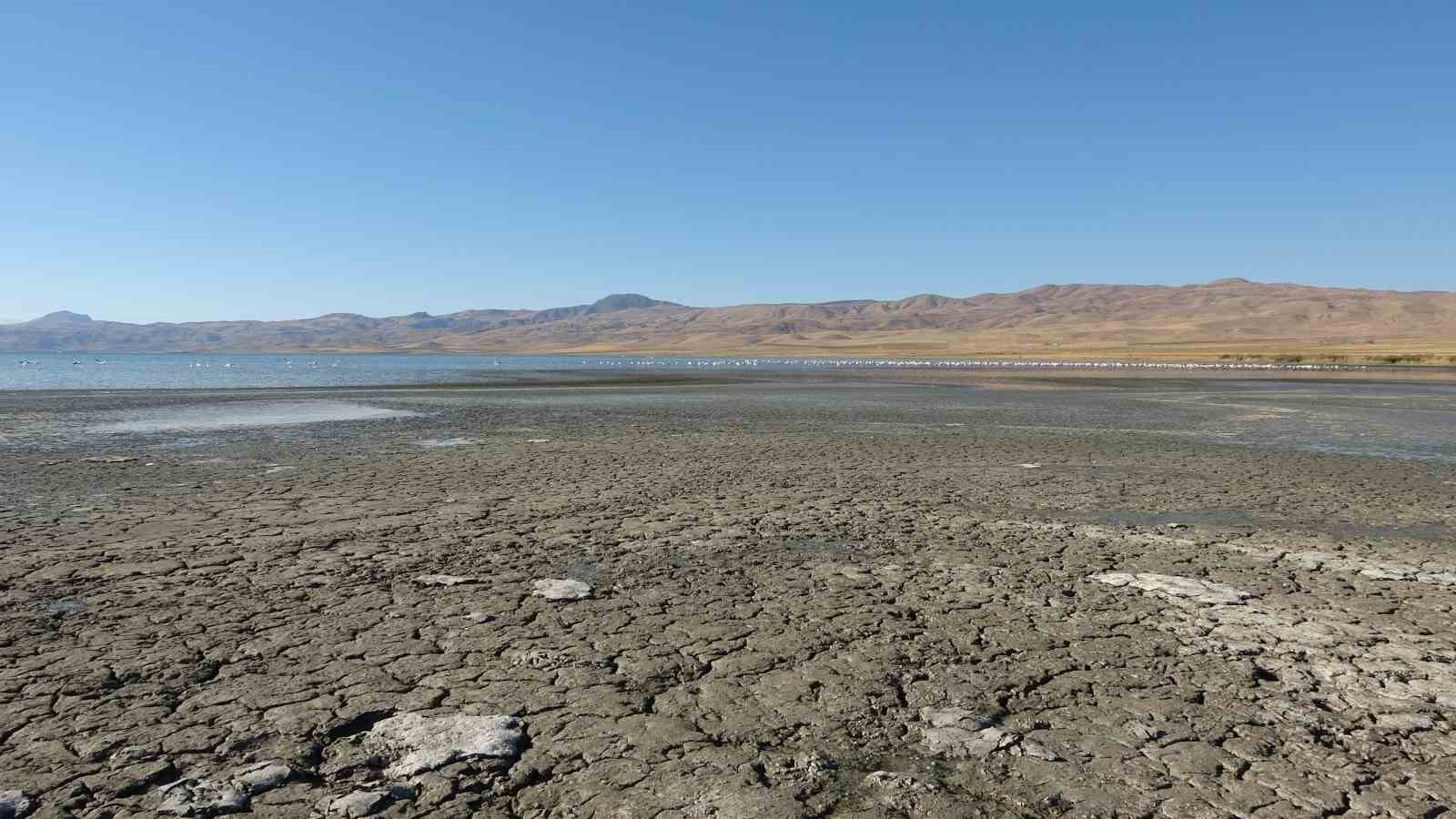 Erçek Gölü’nde su seviyesi gözle görülür şekilde azaldı