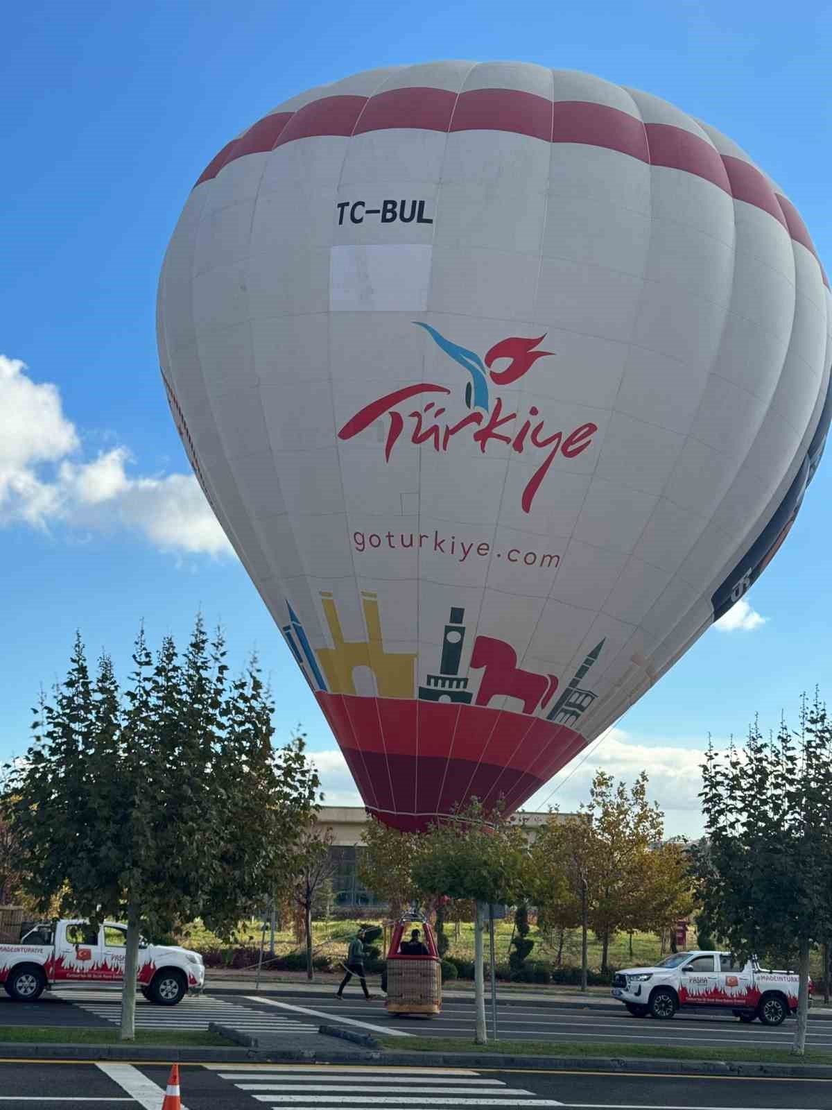 Kapadokya’da üretilen sıcak hava balonları Cumhurbaşkanlığı külliyesinde