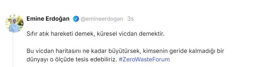 Emine Erdoğan’dan