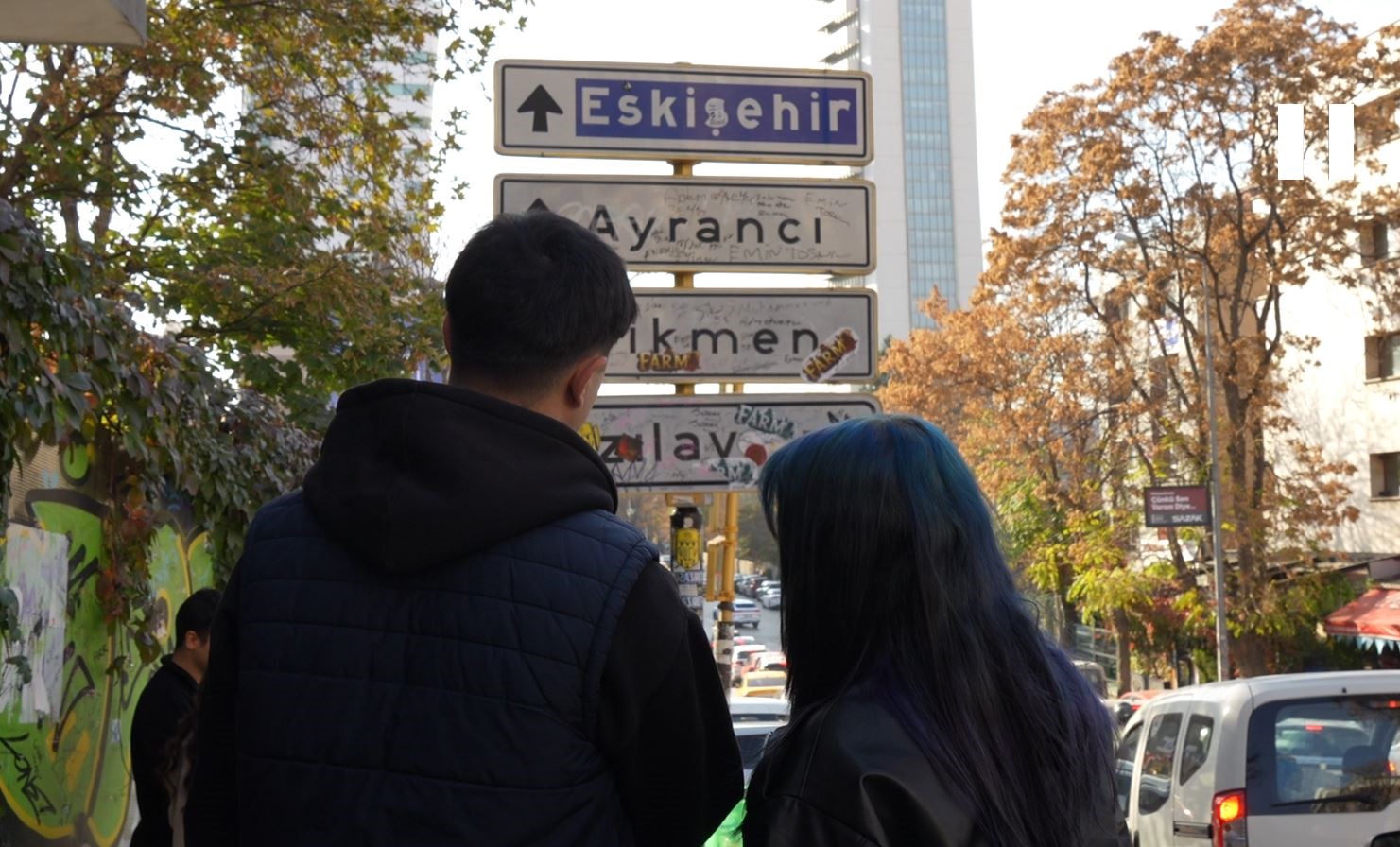 Sosyal medyada viral olan Kızılay tabelası yenilendi, bu kez de üzeri kirletildi